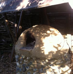 pizza oven made from cob