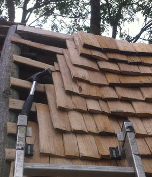 Sweet Chestnut shingle roof