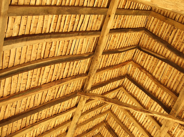 Shingle roof from underneath