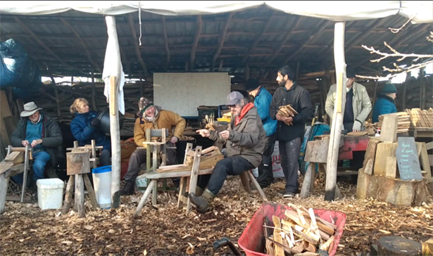 shingle makers at Orchard Barn 23