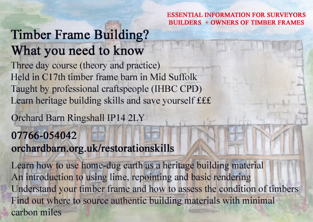 Timber Frame Restoration Skills course poster
